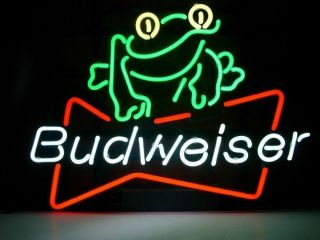Budweiser Bud Frog Beer Bar Corona Ford Car Trump Neon Sign Home Decor Light