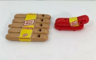 Vintage Oscar Mayer Wiener Advertising Whistles Wienermobile Meyer Hot Dog 1988 3