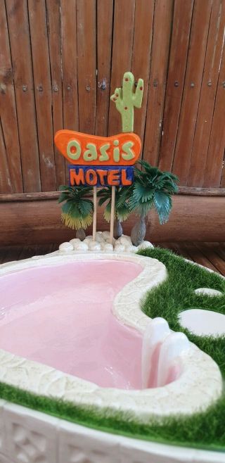 Palm Springs Pool Cocktail Bowl,  Oasis Motel - Black Lagoon Designs 3