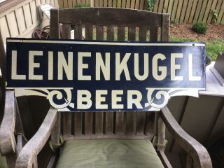 Old Leinenkugel Beer Double Sided Porcelain