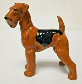 Extremely Rare Kay Finch California Pottery Airedale Terrier Dog Figurine 4832
