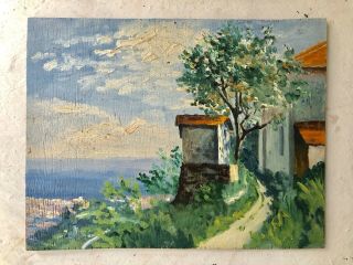 1930s French Oil Painting on Wood 2
