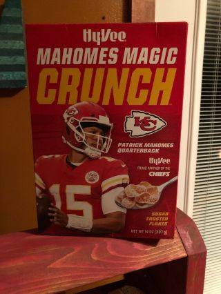 Limited Edition Patrick Mahomes Magic Crunch Cereal.