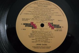 Repo Man,  Soundtrack,  Iggy Pop,  Black Flag,  1984 San Andreas SAR - 39019 Punk 3