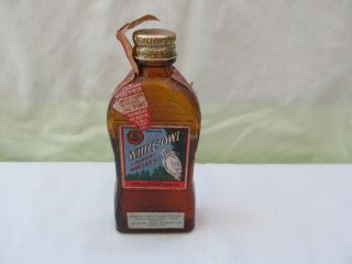 1934 Empty White Owl Straight Whiskey Miniature Bottle / Whisky /