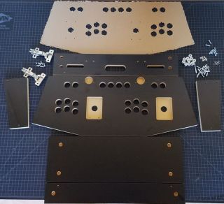 Arcade Control Panel with Custom Graphics and Zippy Control Kit,  Cam Lock Kit 5