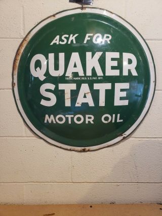 Bubble Front Quaker State Advertising Sign Allen Morrison 12 - 56