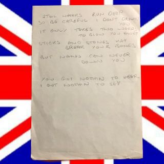The Who’s John Entwistle Handwritten “new” Lyrics For Quiet One Rewrite & Edits