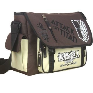 Attack On Titan Canvas Shoulder Messenger Bag School Satchel Crossbody Backpack