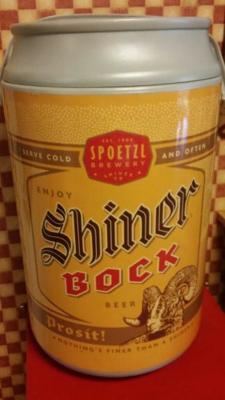 Shiner Bock Plastic Ice Chest 21 Inches Tall