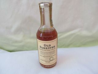 Vintage Empty Old Forester Bourbon Whisky Miniature Bottle / / Whiskey