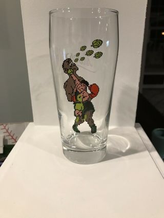 The Answer Brewpub Mike Tyson Punch Out Craft Beer Glass Limited Nintendo Nes