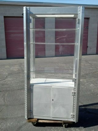 Oakley Large 6ft Tall X Metal Double Door Aluminum Display Case Cabinet
