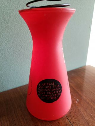 Vintage Playboy Club Red Candle Vase 2