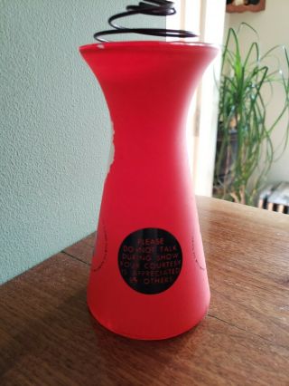 Vintage Playboy Club Red Candle Vase 4