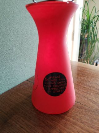 Vintage Playboy Club Red Candle Vase 6