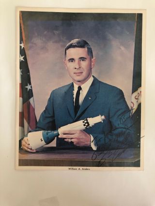 Earthrise Astronaut William A.  Anders Signed Photograph