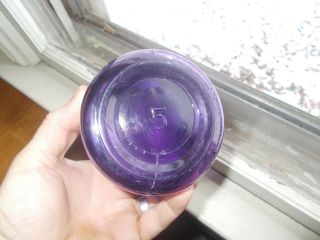 BALL SPECIAL RARE 100 YR OLD AMETHYST PURPLE WIDE MOUTH PINT FRUIT JAR WITH LID 4