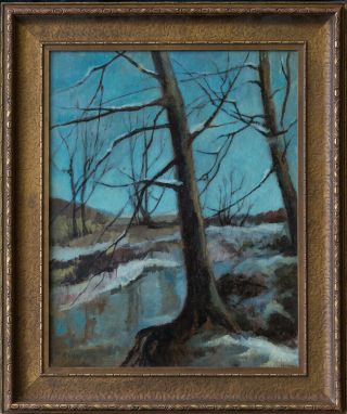 Maurice Galbraith Cullen (1866 - 1934) Canadian Listed Artist Oil " Woods”