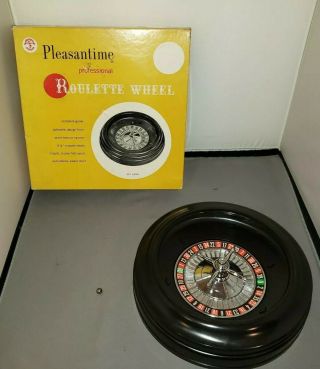 Vintage 1958 Pleasantime Professional Roulette Wheel Felt And Ball