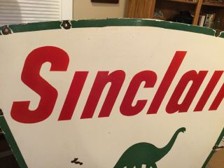 Large Sinclair Double Sided Porcelain Sign 4