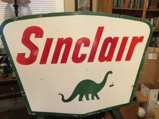 Large Sinclair Double Sided Porcelain Sign 6