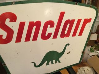 Large Sinclair Double Sided Porcelain Sign 8