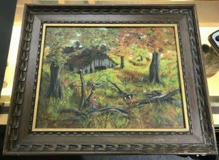 Gerald Lee Nees Mouth Painter 1967 Painting Fall In The Country Untouched Find