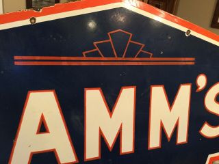Large Hamm’s Beer Double Sided Porcelain Sign 8