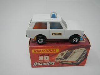 Matchbox Rolamatics Police Patrol Police W/ Blue Light No.  20