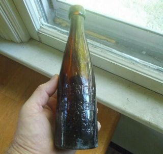 1880s American Weiss Beer Co St.  Louis,  Mo Applied Blob Top Crude Beer Bottle