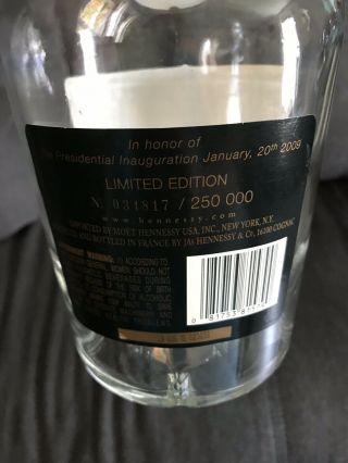 Hennessy Commemorative Limited Edition Bottle For Presidential Inauguration 44 3