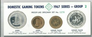 $5 1967 Sterling Silver Gaming Token S & H Dunes And Caesas Palace