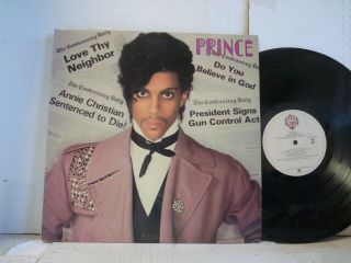 Exc Plus Prince " Controversy " Lp & Poster From 1981 Bsk 3601 More Lps E