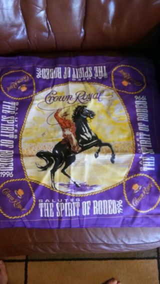 Nwot Vintage 1995 Crown Royal Spirit Of The Rodeo Bandana