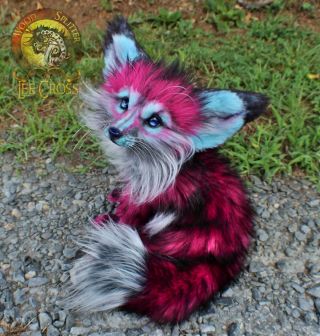 Lee Cross Poseable One of a Kind LARGE Life Sized Fantasy Fox 7