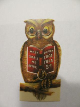 Coca Cola Owl Bookmark 1906 Celluloid