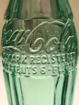PAT ' D DEC.  25,  1923 Coca - Cola Hobbleskirt Coke Bottle - WASHINGTON IND Indiana 6