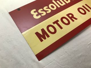 Essolube Motor Oil Porcelain Gas & Oil Sign Double Sided 2
