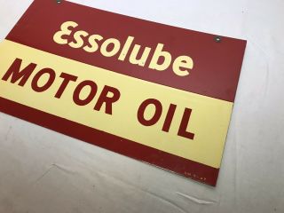 Essolube Motor Oil Porcelain Gas & Oil Sign Double Sided 4