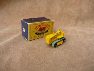 Matchbox Lesney Series No 8 Caterpillar Tractor With Box