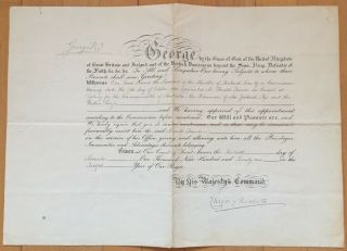 George V / Signed Document / King / England / To A Diplomat From Finland
