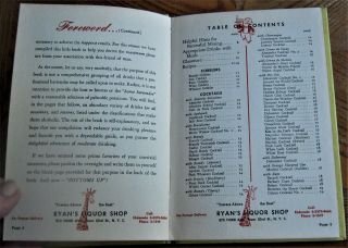 1940 mixology/cocktail recipe book BOTTOMS UP Ryan ' s Guide to Pleasant Drinking 3