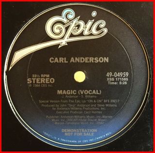 Modern Boogie Funk 12 " Carl Anderson - Magic Epic - Rare 