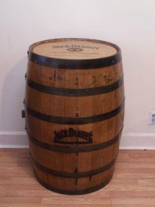 Jack Daniels Whiskey Barrel,  Branded And Engraved Sanded And Finished/