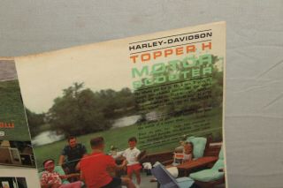 RARE 1950s HARLEY DAVIDSON SCOOTER BROCHURE DEALERSHIP YOUNGSTOWN OHIO INDIAN 3