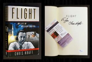 Jsa Chris Kraft Signed - Flight: My Life In Mission Control,  1st Ed Apollo