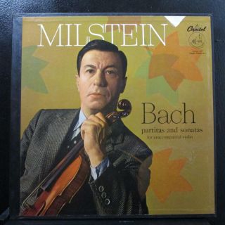 Nathan Milstein,  Bach - Sonatas & Partitas 3 Lp Vg,  Pcr 8370 1st Green,  Gold Lbl