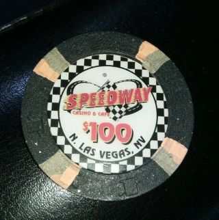 $100 Speedway Casino And Cafe Poker Chip