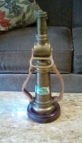 Vintage Mccormick Vodka Brass Fire Department Nozzle Decanter Whiskey